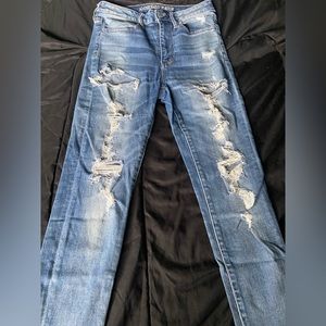 american eagle ripped jeggings